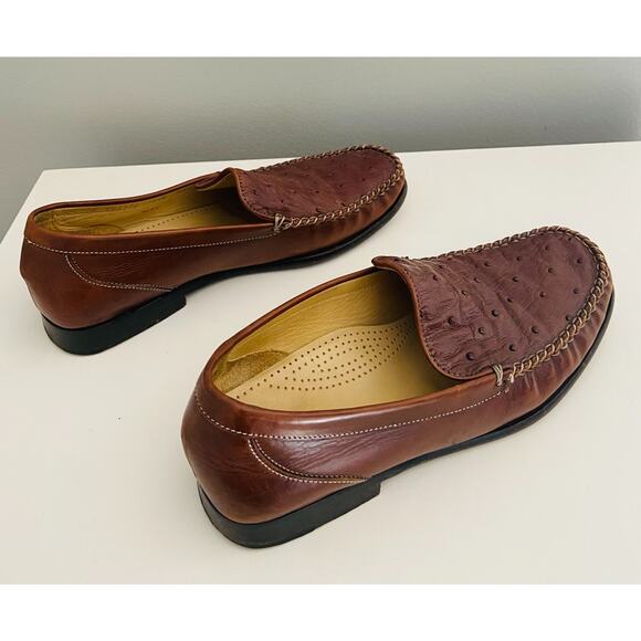Vintage Cole Haan Collection Ostrich Loafers Made In Italy Men\'s 8.5M C05976 main image 12